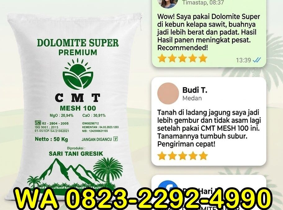 TERBUKTI!!! TELP! 0823-2292-4990, DISTRIBUTOR Pupuk dolomit untuk pertanian modern Kota Jambi, PRODUSEN pupuk dolomit harga pabrik Muaro Jambi