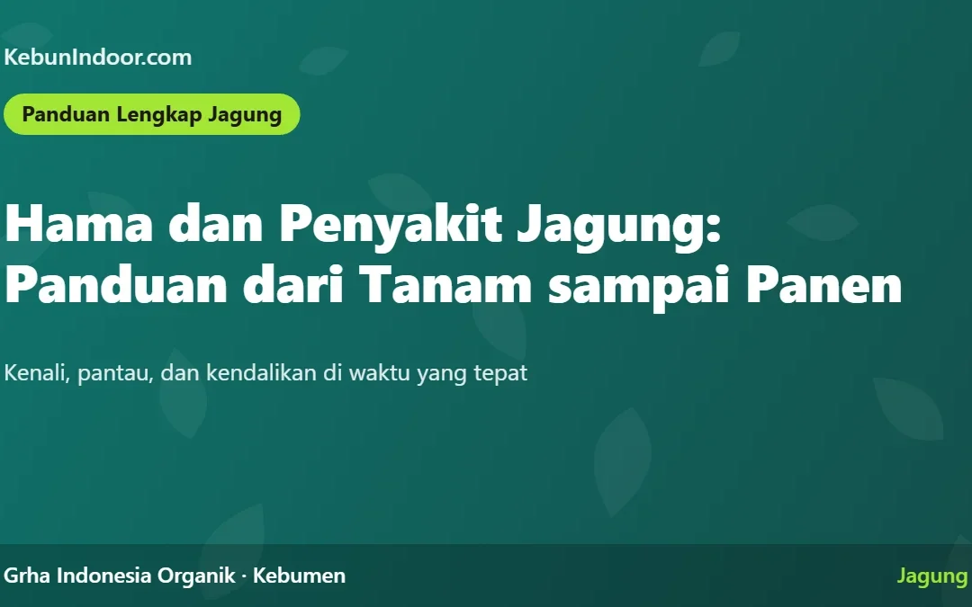 Hama dan Penyakit Jagung: Panduan Lengkap dari Tanam sampai Panen