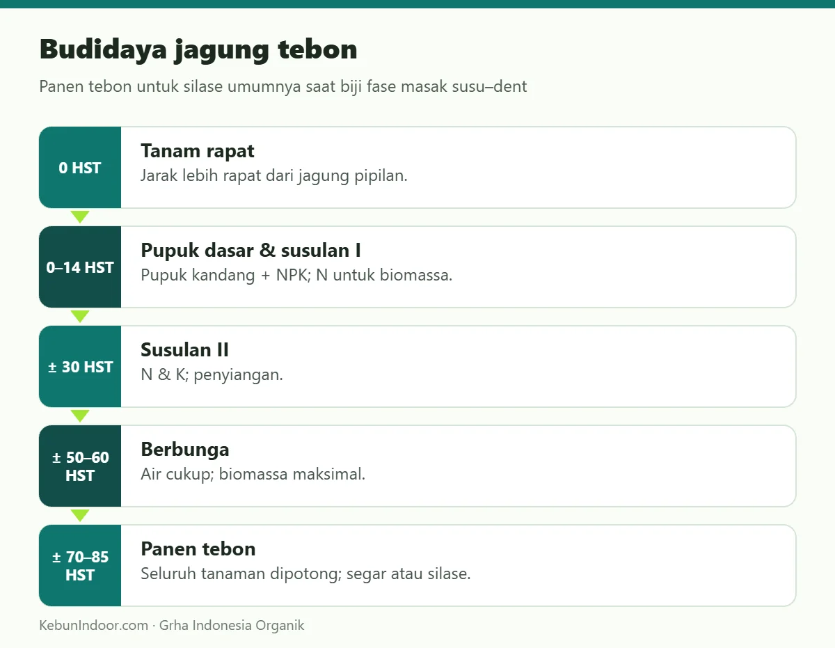 Budidaya jagung tebon