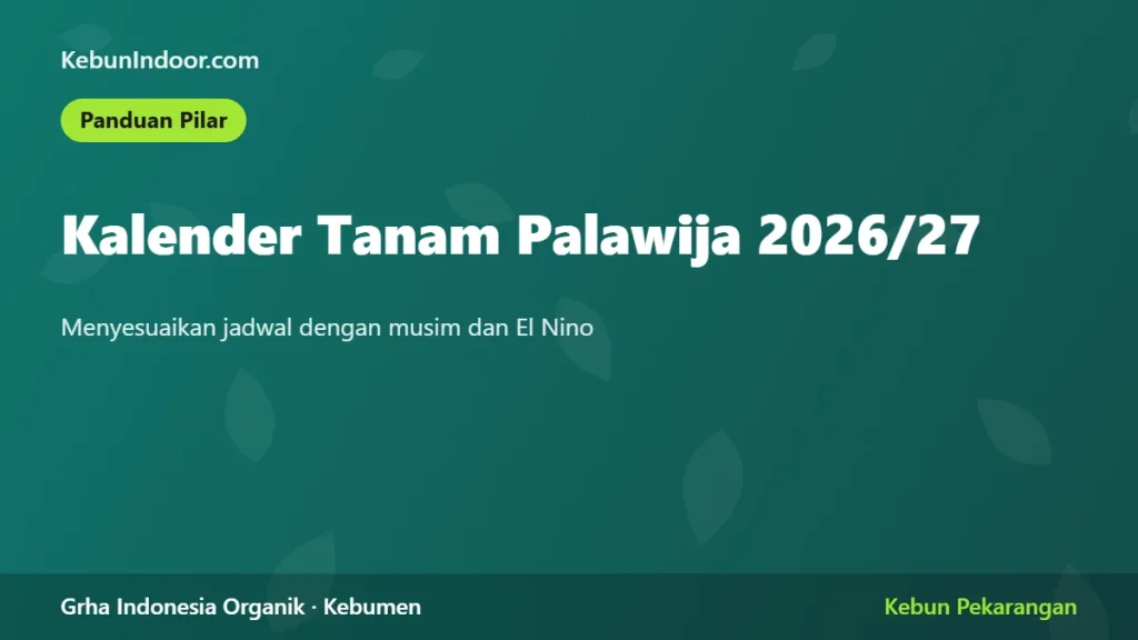 Kalender Tanam Palawija 2026/27: Menyesuaikan dengan El Nino dan Awal Musim Hujan