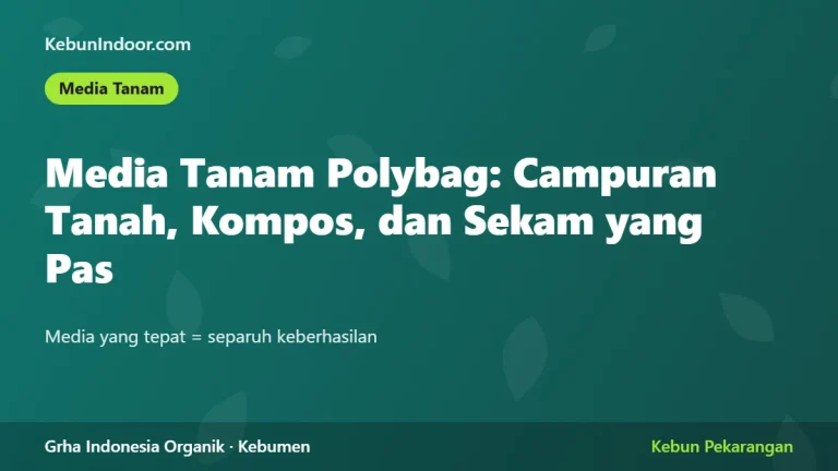 Media Tanam Polybag: Campuran Tanah, Kompos, dan Sekam dengan Takaran yang Pas