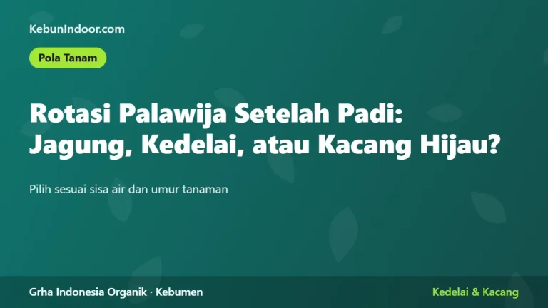 Rotasi Palawija Setelah Padi: Jagung, Kedelai, atau Kacang Hijau?