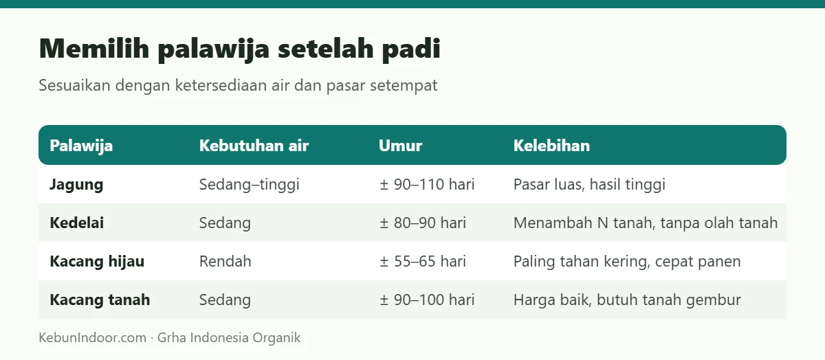 Memilih palawija setelah padi