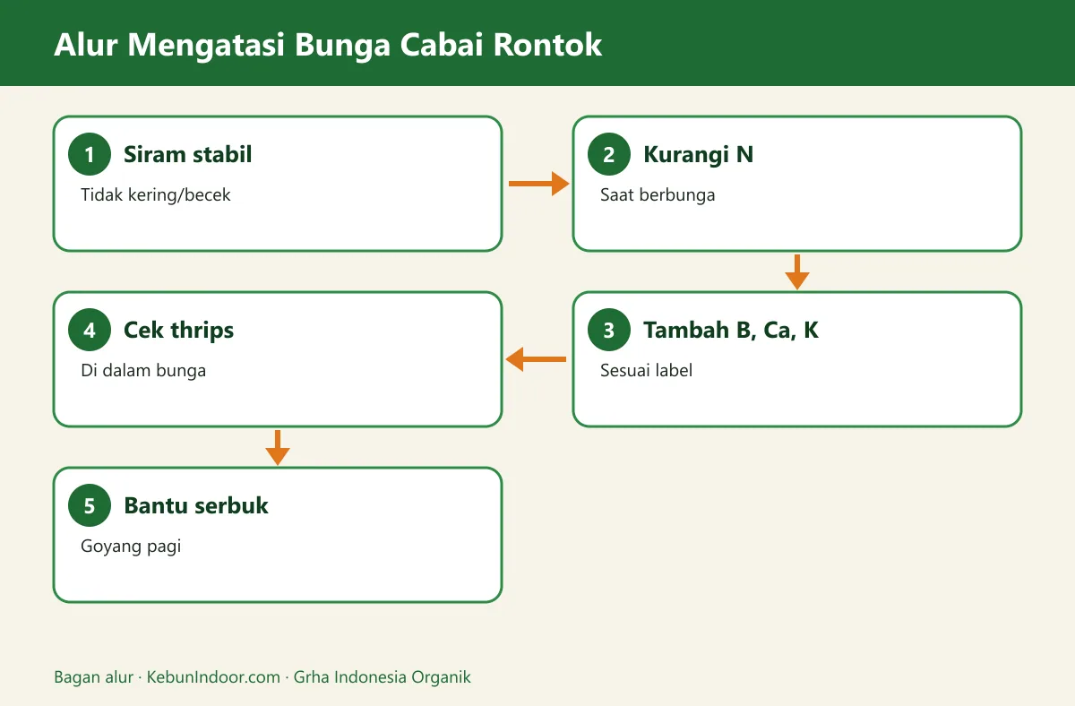 Bagan alur bunga cabai rontok