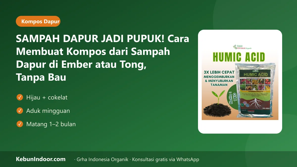 Cara membuat kompos dari sampah dapur