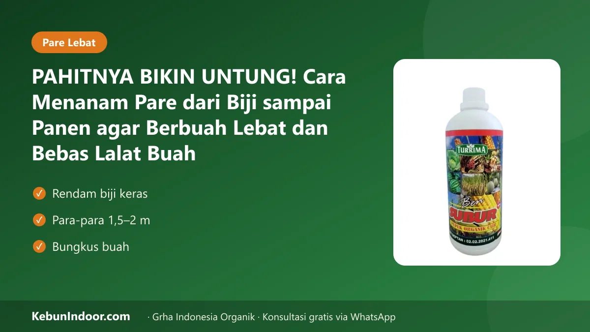Cara menanam pare