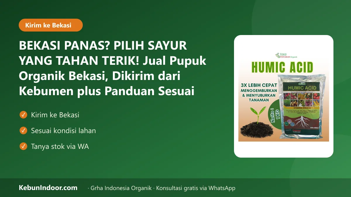 BEKASI PANAS? PILIH SAYUR YANG TAHAN TERIK! Jual Pupuk Organik Bekasi, Dikirim dari Kebumen plus Panduan Sesuai Lahan