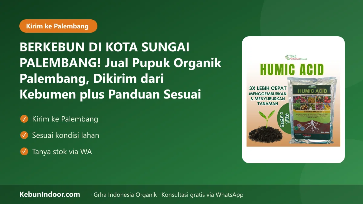 BERKEBUN DI KOTA SUNGAI PALEMBANG! Jual Pupuk Organik Palembang, Dikirim dari Kebumen plus Panduan Sesuai Lahan
