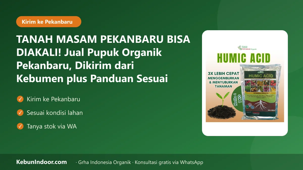 TANAH MASAM PEKANBARU BISA DIAKALI! Jual Pupuk Organik Pekanbaru, Dikirim dari Kebumen plus Panduan Sesuai Lahan