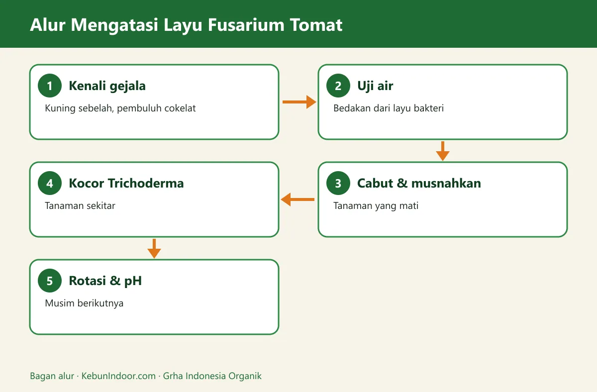 Bagan alur layu fusarium tomat
