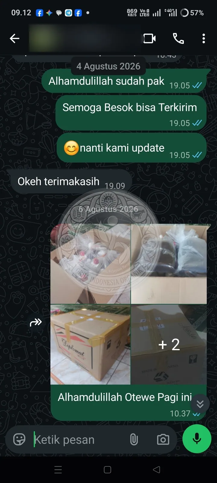 Testimoni Grha Indonesia Organik: paket pupuk dalam pengiriman