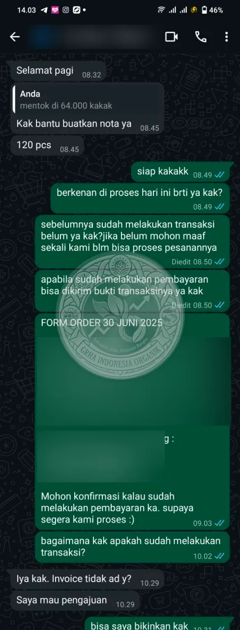 Testimoni Grha Indonesia Organik: order 120 kg gmn trichoderma via kargo